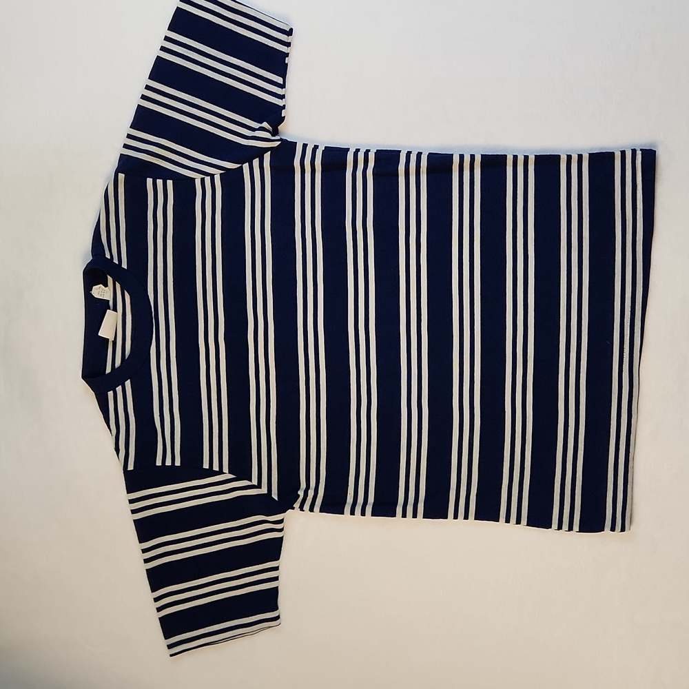 Vintage That Knit by Block Women's Short Sleeve Top Stripes Size Medium